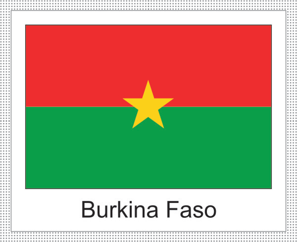 Flagge | Burkina Faso -weisses Design