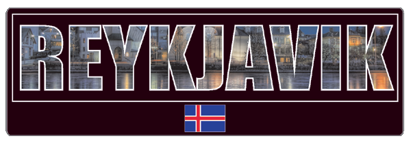 Reykjavik | Aufkleber- (schwarz)