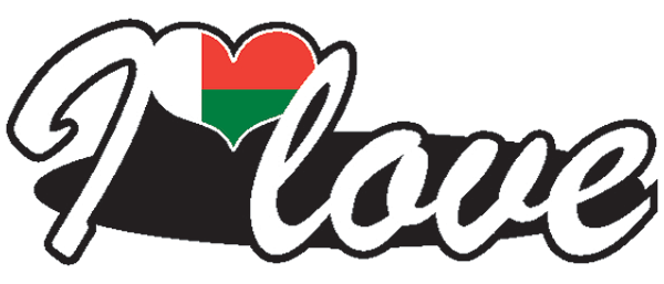 Aufkleber- I love Madagaskar