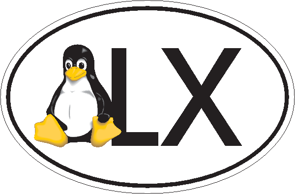 Aufkleber - Linux Pinguin als Länderkennzeichen