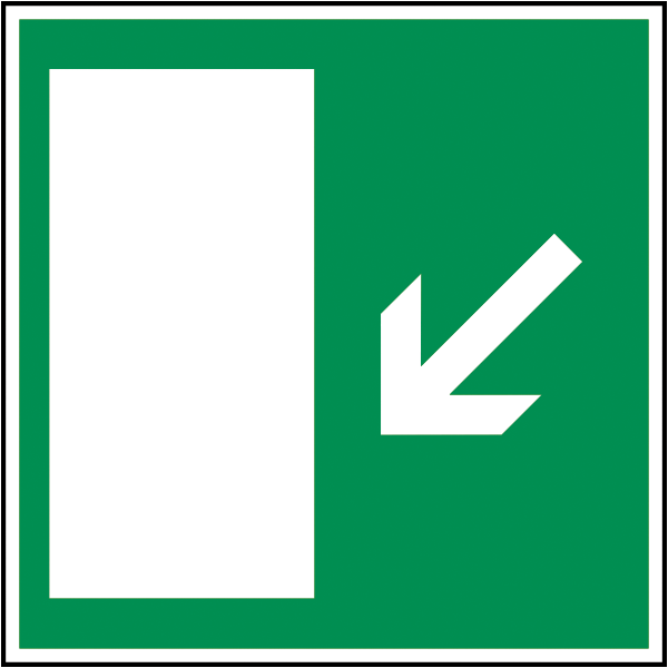 Rettungszeichenaufkleber .020- Notausgang  (alt)
