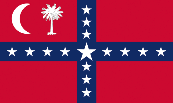 Aufkleber - Fahne-Flagge | South Carolina Sovereignty/Secession Flag