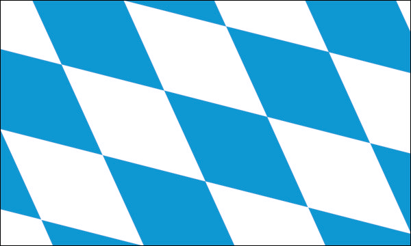 Bayern Flagge Bayerische Fahne Klecks Bundesland' Sticker