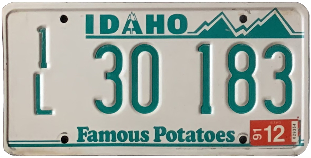 USA-Kennzeichen als Aufkleber | Idaho.1