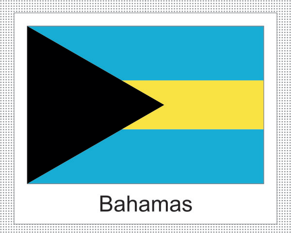Bahamas | Aufkleber mit weissem Design