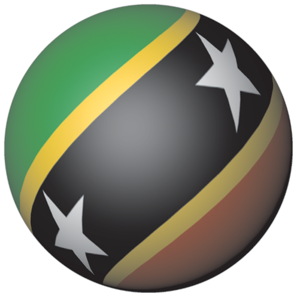 St. Kitts and Nevis | Sticker in ball shape