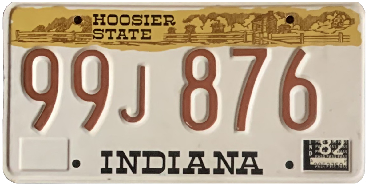 USA license plate | Indiana.1 