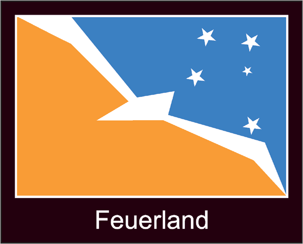 Flagge | Feuerland -schwarzes Design