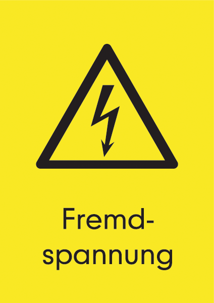 Warnzeichenaufkleber Elektro .028- Fremdspannung (alt)