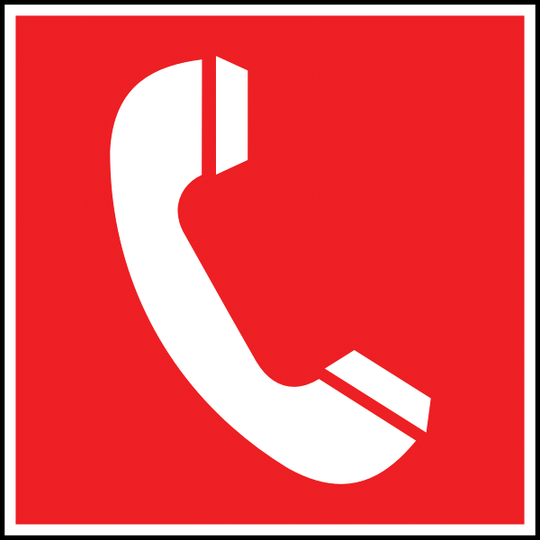 Brandschutzaufkleber - Brandmeldetelefon | 5x5 cm