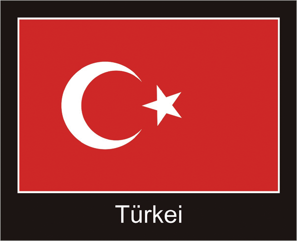 Türkei | Aufkleber mit schwarzem Design Türkei | Aufkleber mit schwarzem Design