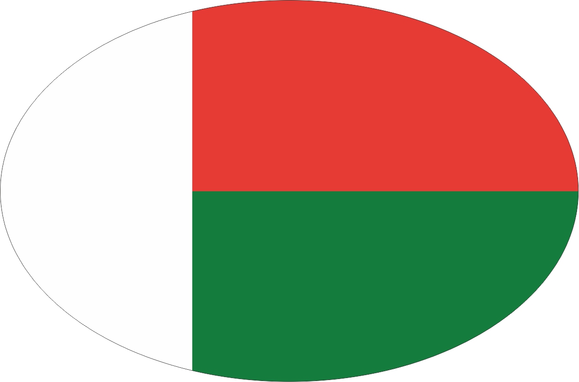 Madagaskar | Aufkleber in ovaler Form 