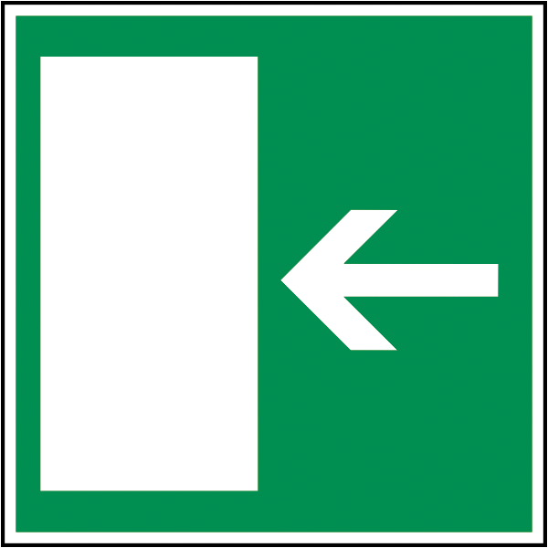 Rettungszeichenaufkleber .019- Notausgang  (alt)