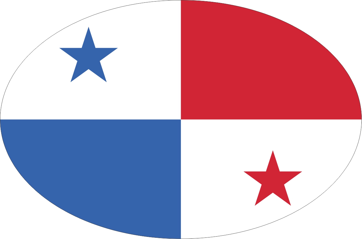 Panama | Aufkleber in ovaler Form
