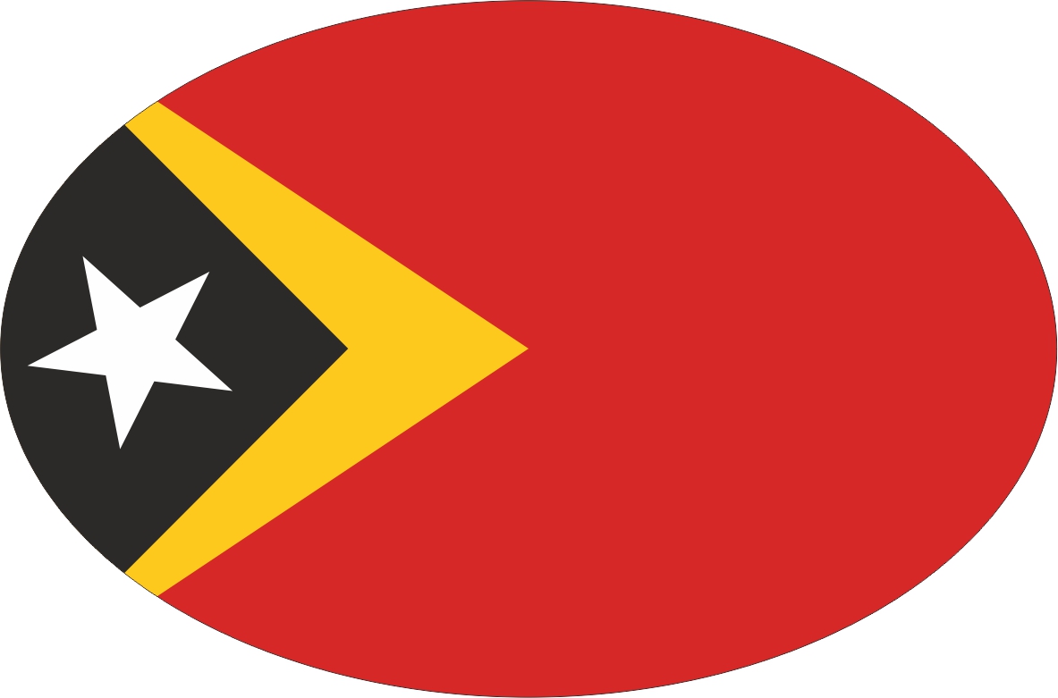 Osttimor | Aufkleber in ovaler Form
