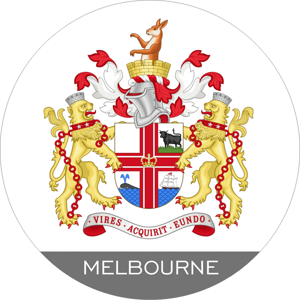 Australien Aufkleber | Wappen von Melbourne Australien Aufkleber | Wappen von Melbourne