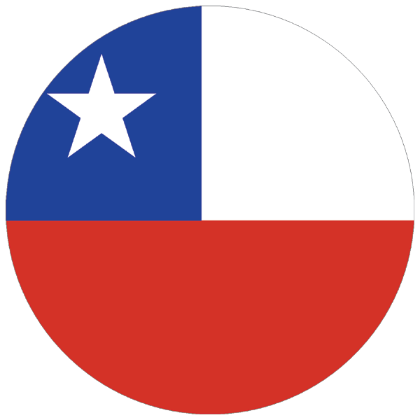Chile | rund geschnittener Aufkleber