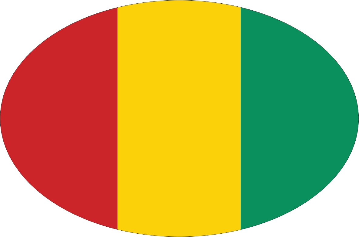 Guinea | Aufkleber in ovaler Form