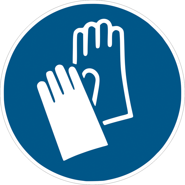Gebotszeichenaufkleber - M009 Handschutz benutzen