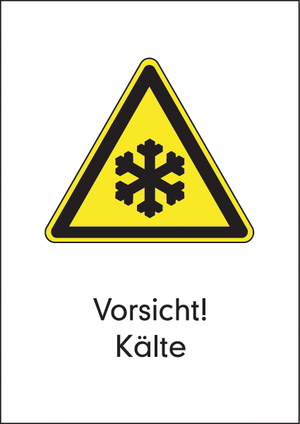 Warnzeichenaufkleber alt .091- Vorsicht! Kälte (alt)