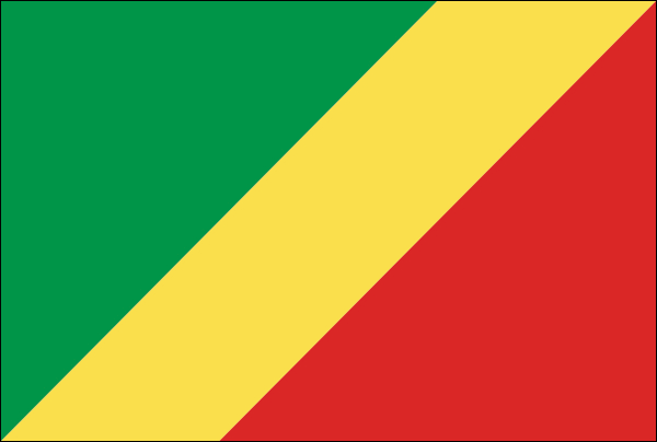 Kongo (Republik) | Flagge -gleiche Größe Kongo (Republik) | Flagge -gleiche Größe