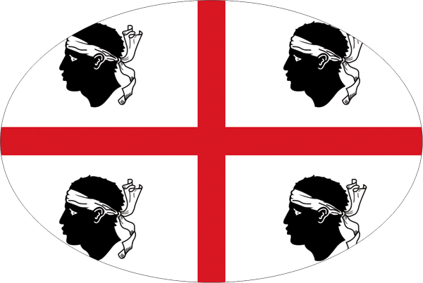 Sardinien | Aufkleber in ovaler Form
