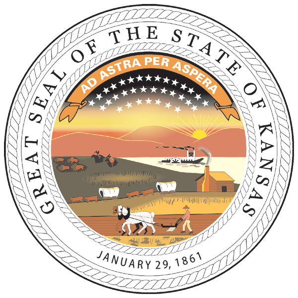 Kansas coat of arms as a sticker