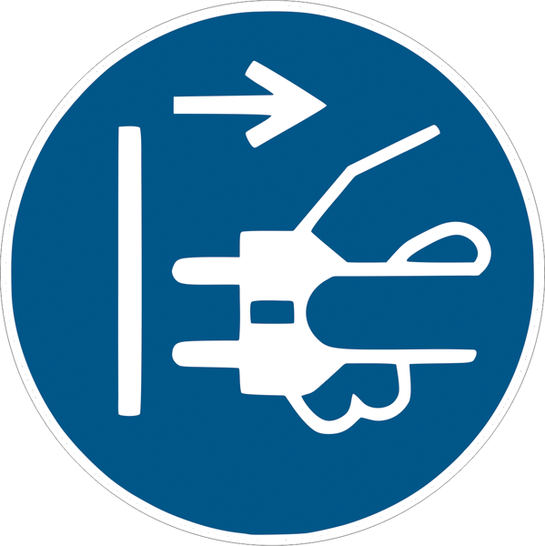 Gebotszeichenaufkleber .006- M006 Netzstecker ziehen