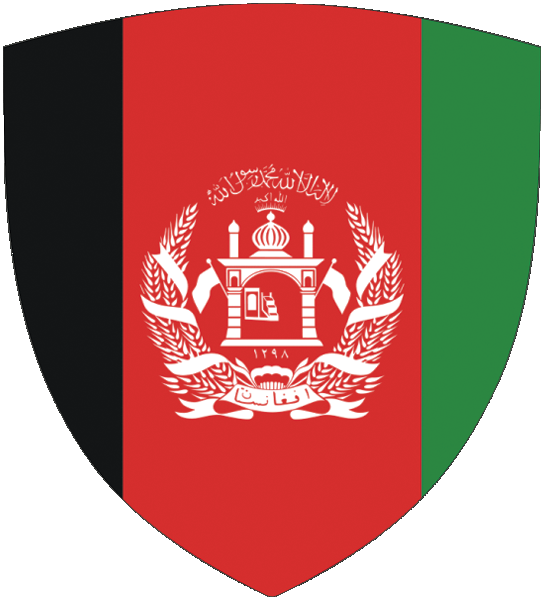 Flagge Afghanistan (wappenförmig)